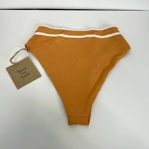 Stone Fox Swim Juniper High Waisted Bikini Bottoms in Sandstone NWT small - Picture 5 of 5